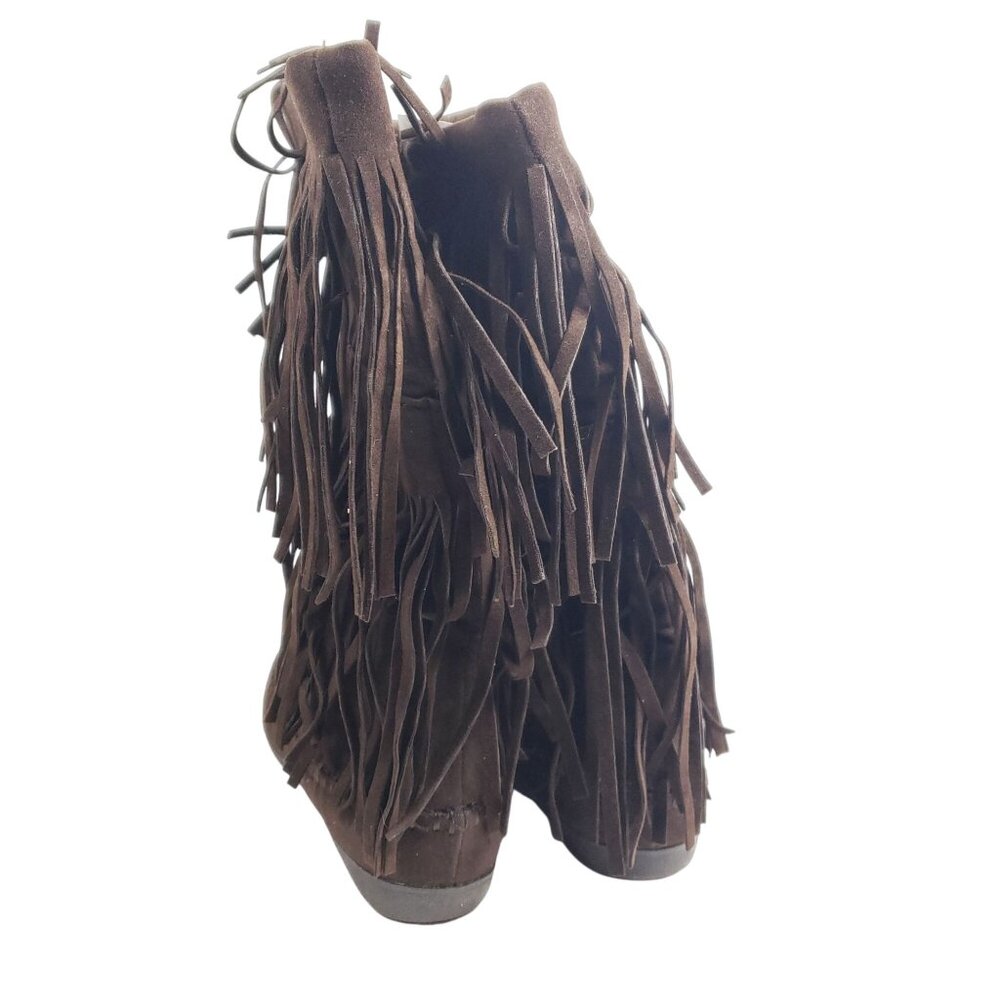 Rampage Women's Size 7.5 Candid Brown Faux Suede Moc Boots - Picture 4 of 7